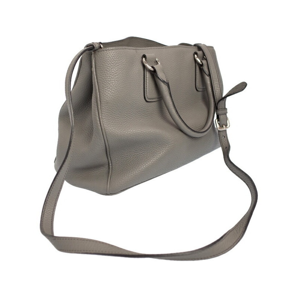 Prada Vitello Daino tote bag pebbled leather Gray - Picture 2 of 9